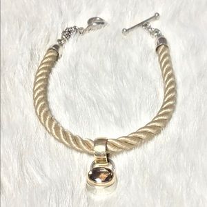 Michael Dawkins Silk Rope & 925 Silver Bracelet